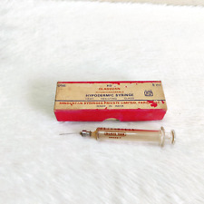 Vintage HS Glassvan Hypodermic Syringe Origina lCardboard Box Collectible G130 picture