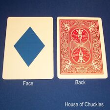 Large Blue Diamond - OFFICIAL - Red Back Bicycle Gaff Playing Card picture