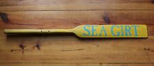 Vintage SEA GIRT NJ Boat Oar Paddle Rustic Nautical Beach Painted - Jersey Shore picture