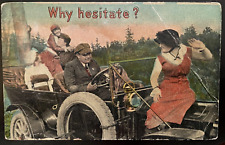 Vintage Victorian Postcard 1915 Why Hesitate? picture