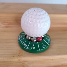 Vintage MCM Golf Ball Paperweight Spinning Golf Decision Maker Fortune Teller picture