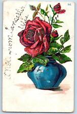 c1910's A Note From Lancaster Flower Vase Wisconsin WI Correspondence Postcard picture