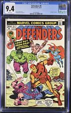 Defenders # 9 CGC 9.4 White Pages ❄️  Marvel  1973 Buscema cover picture