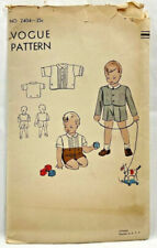 1940s Vogue Sewing Pattern 2404 Boys Suit & Shirt Size 4 23 Chest Wardrobe 8788 picture