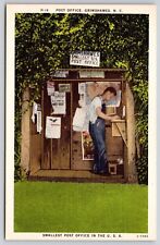 Smallest Post Office Grimshawes North Carolina Historical Linen Vintage Postcard picture
