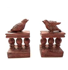 Pair of Small Birds Bookends Sterling Industries Heavy Resin Vintage 6” H picture
