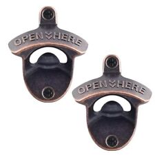 Set of 2 Wall Mounted Vintage Beer Bottle Openers for Home Kitchen Beverage picture