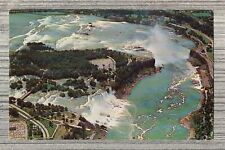 Aerial View of American and Canadian Horse Falls Niagara Falls Postcard 7277 picture