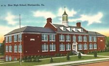 Vintage Postcard New High School Martinsville Virginia The Asheville Post Pub. picture