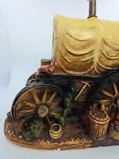 Vintage  80s Chuck Wagon Apsit Bros of Calif Lamp ChalkWare Table Lamp Signed picture