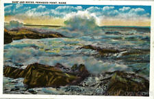 Maine Surf And Rocks,Permaquid Point Antique Postcard Vintage Post Card picture