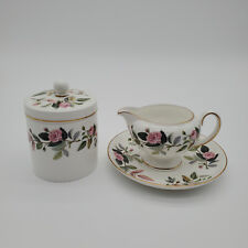 Wedgwood Hathaway Rose Creamer and Sugar Bowl picture