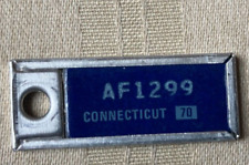 Vintage 1970 Connecticut Disabled American Veterans DAV Key Chain License Plate picture