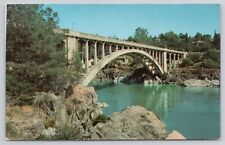 Rainbow Bridge Crossing American River Folsom California Postcard picture