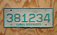 Vintage Illinois RECIPROCITY License Plate Topper # 38 1234 picture