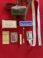 WWII AAF Parachutist/Paratrooper EARLY RARE “Zippered” FIRST-AID KIT & Contents picture