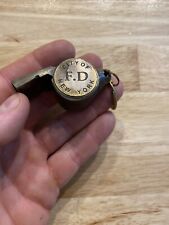 Fire Whistle Firefighter Chief Fireman Department FDNY Collector NYC BRASS GIFT picture