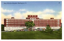 Mary Fletcher Hospital, Burlington, VT Vermont Vintage Linen Postcard Unposted picture