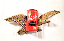 Vintage Miller Malt Liquor Beer Can & Eagle 3D Plastic Advertising Beer Sign 19” picture