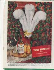 Magazine Ad - 1945 - Three Feathers Whiskey - World War 2 picture