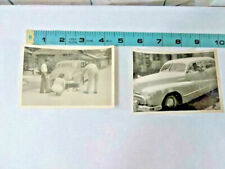 Vintage Lot of 2 Vintage Photos Of A Car And People Changing A Tire ~ Ships FREE picture