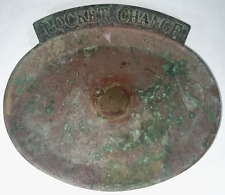 Vintage Solid Brass Pocket Change / Knickknack Coin Valet Tray picture