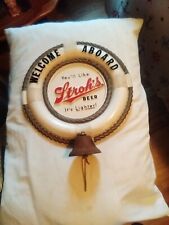 STROH’S BEER WELCOME ABOARD BEER SIGN  LIFE PRESERVER WITH BELL VINTAGE BAR picture