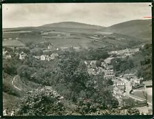 A picturesque view of Laxey Village and Snaefel... - Vintage Photograph 1268023 picture