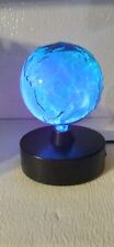 Lumisource - 2001 Blue W/Greens Glass World Globe Retro Plasma Lamp Light picture