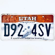  United States Utah Greatest Snow On Earth Passenger License Plate D92 4SV picture