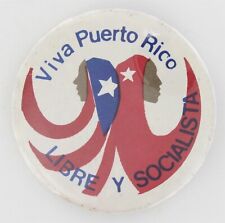 Puerto Rican Revolutionary Art 1976 Socialist Party Pin Liberation Latino P960 picture