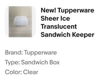 New Tupperware Sheer Ice Translucent Sandwich Keeper picture