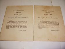 LOT OF 2 VINTAGE SCHOOL YEAR 1941-1942 ITHACA HIGH SCHOOL REPORT CARDS picture