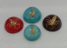 Vintage Maack Co. Real Scorpion Lucite Dome Paperweight Taxidermy Lot Of 4 picture