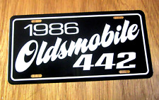 1986 Oldsmobile 442 license plate tag 86 Olds W42 307  RWD Muscle Car 4 4 2 picture