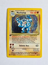 1st Edition Machamp 8/102 Base Set Rare Holo Pokemon Card WOTC 1999 - EX/NM picture