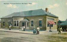 C-1910 Marlboro Railroad Station Massachusetts Postcard 21-2798 picture