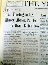 5 1972 newspapers HURRICANE AGNES Flood Disaster hits SOUTHEASTERN PENNSYLVANIA picture
