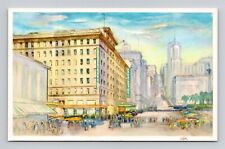 Postcard Manx Hotel Union Square San Francisco California CA, Vintage Chrome N18 picture