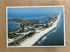 Postcard Pensacola Beach FL Florida Panoramic Aerial View Gulf Coast Vintage PC picture