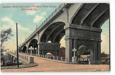 Harrisburg, PA - CAMERON ST APPROACH TO MULBERRY ST BRIDGE c1910 Postcard picture