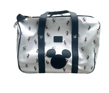 BIOWORLD DISNEY MICKEY MOUSE LARGE DUFFLE BAG WITH WHEELS WHITE & BLACK NWT picture