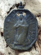 16th-17th C Spanish Colonial Bronze Religious Medal, DUG IN MEXICO,25x35mm picture