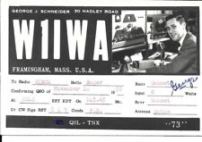 QSL  1958 Framingham MA   radio card picture