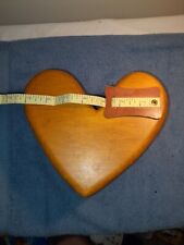 Vintage Wood Heart Shape Dresser Box picture