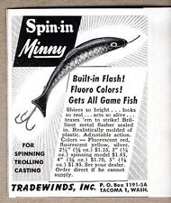 1954 Print Ad Spin-In Minny Fishing Lures Tradewinds Inc Tacoma,WA picture