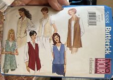 Vintage 1998 Butterick 5888 Vest Sewing Pattern  Size 8-10 Cut and Complete  picture