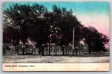 South Park Waupaca Wisconsin Posted Hillsboro WIS 1912 Postcard picture