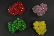 Alunite red green yellow pink crystal on matrix 4pcs Poland   picture