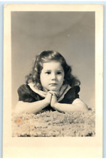 Vintage Postcard RPPC, Little Girl Posing for Portrait 1, 1940's picture